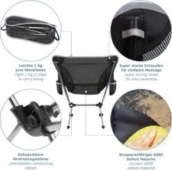Smartpeas Camping Stoel Van Stevig 600D Polyester En Aluminium - Lichtgewicht En Opvouwbaar - Camping Gadget Inclusief Zijzakken +Plus: Strandmat & Draagtas -Buitenkampeer Winkel 1200x1186 9