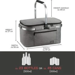 Bomoe Koeltas Picknickmand Opvouwbaar IceBreezer K47 - 47x27x26 Cm - 32 Liter- Perfect Voor Barbecues Of Boodschappen -Buitenkampeer Winkel 1200x1189 13