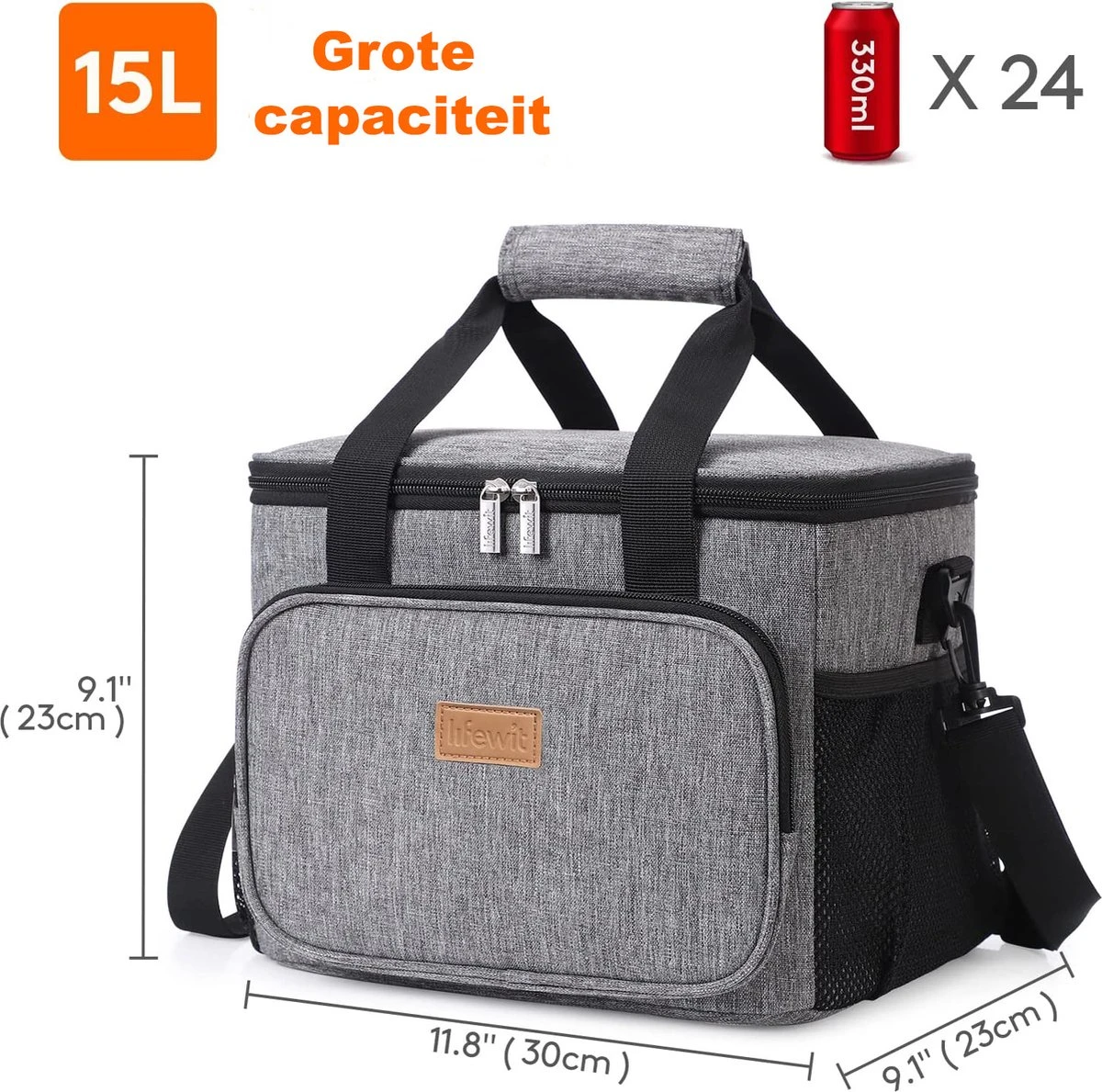 Lunchtas - Koeltas Voor Dames En Heren - Cool Bag - 4 Laags Geïsoleerde Koeltas - Kleine Cooler - Lunch Box - Lunchtas 15 Liter 5 Lunchtas - Koeltas Voor Dames En Heren - Cool Bag - 4 Laags Geïsoleerde Koeltas - Kleine Cooler - Lunch Box - Lunchtas 15 Liter - Afbeelding 5