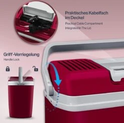 Tillvex- Koelbox, Coolbox, 24 Liter, Rood 11 Tillvex- Koelbox, Coolbox, 24 Liter, Rood -Buitenkampeer Winkel 1200x1190 13