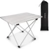 Navaris Campingtafel - Inklapbaar Campingtafeltje Van Aluminium - Opvouwbare Tafel Inclusief Draagtas - Picknicktafel - Zilver