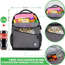Brisby 4 Laags Geïsoleerde Koeltas Rugzak - 25 Liter - Met Handige Vakken Voor Bestek En Essentials - Waterafstotend Materiaal - Donkergrijs 13 Brisby 4 Laags Geïsoleerde Koeltas Rugzak - 25 Liter - Met Handige Vakken Voor Bestek En Essentials - Waterafstotend Materiaal - Donkergrijs -Buitenkampeer Winkel 1200x1196 25
