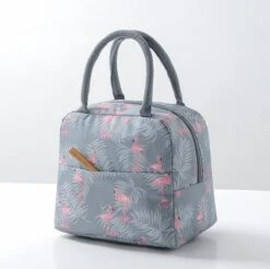 Koeltas - Lunchtas - Volwassenen En Kinderen - Compact & Handig: Zomer - Picknick -School - Lunch - Werk - Grijs Flamingo -Buitenkampeer Winkel 1200x1196 27