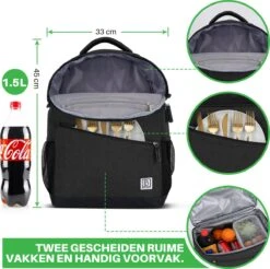 Brisby 4 Laags Geïsoleerde Koeltas Rugzak - 25 Liter - Met Handige Vakken Voor Bestek En Essentials - Waterafstotend Materiaal - Zwart 14 Brisby 4 Laags Geïsoleerde Koeltas Rugzak - 25 Liter - Met Handige Vakken Voor Bestek En Essentials - Waterafstotend Materiaal - Zwart -Buitenkampeer Winkel 1200x1196 29