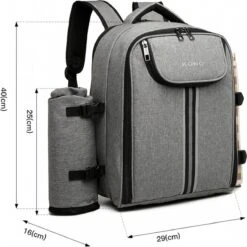 Kono Koeltas - Koelrugzak - Picknick - Picknicktas Met Flessenhouder - Koelrugtas Met Picknickkleed - Grijs (E6915 GY) 12 Kono Koeltas - Koelrugzak - Picknick - Picknicktas Met Flessenhouder - Koelrugtas Met Picknickkleed - Grijs (E6915 GY) -Buitenkampeer Winkel 1200x1199 11