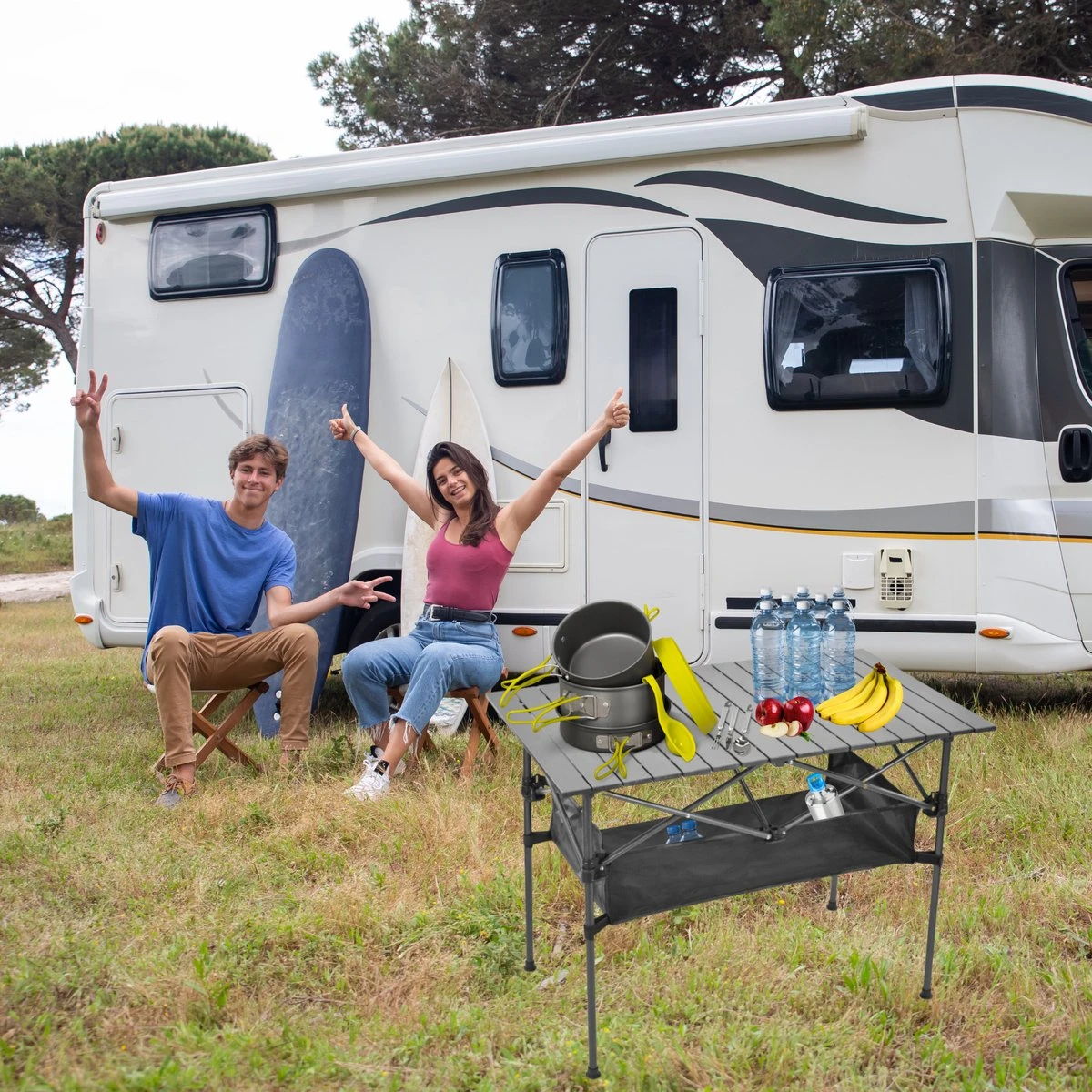 Campingtafel Inklapbaar En Opvouwbaar - Kampeertafel - Lichtgewicht Hittebestendig 6 Campingtafel Inklapbaar En Opvouwbaar - Kampeertafel - Lichtgewicht Hittebestendig - Afbeelding 6