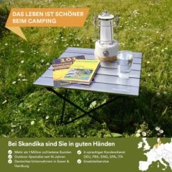 Skandika Ruka S Kleine Campingtafel – Campingtafels - Aluminium Campingtafel, Opvouwbaar, Zeer Licht, Eenvoudig Te Monteren, Stabiele Standaard - Opvouwtafel Voor Kamperen, Tenten Wandelen, Reizen, Thuis, Tuin – Tot Max. 20 Kg. - Grijs -Buitenkampeer Winkel 1200x1200 1031