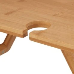 Relaxdays Opvouwbare Picknick Wijntafel - 4 Wijnglazenhouders - Bamboe Dienbladtafel Klein -Buitenkampeer Winkel 1200x1200 1186