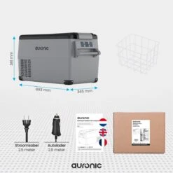 Auronic Elektrische Koelbox - 30.4L - Compressor - 12V En 240V - Grijs -Buitenkampeer Winkel 1200x1200 1244