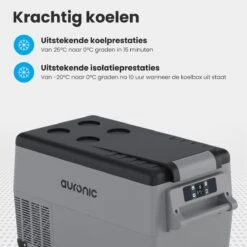 Auronic Elektrische Koelbox - 30.4L - Compressor - 12V En 240V - Grijs -Buitenkampeer Winkel 1200x1200 1248