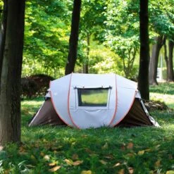 Fly Lab Luxe Pop Up Tent - Kampeer Tent - Grijs/Oranje - 4 Persoons -Buitenkampeer Winkel 1200x1200 143