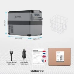 Auronic Elektrische Koelbox - 40.5L - Compressor - 12V En 240V - Grijs -Buitenkampeer Winkel 1200x1200 1458