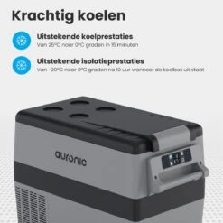 Auronic Elektrische Koelbox - 40.5L - Compressor - 12V En 240V - Grijs -Buitenkampeer Winkel 1200x1200 1464