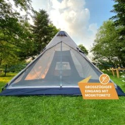 Skandika Tipi Kotona Air Opblaasbare Tent – Opblaasbare Tenten - 4 Persoons Tipi Tent – Tenten - Campingtent – Ingenaaide Tentvloer – Muggengaas – 260 Cm Stahoogte – 490 X 370 X 260 (L X B X H) – Outdoor, Camping, Tuin – Luchttent - Kamperen - Beige -Buitenkampeer Winkel 1200x1200 152