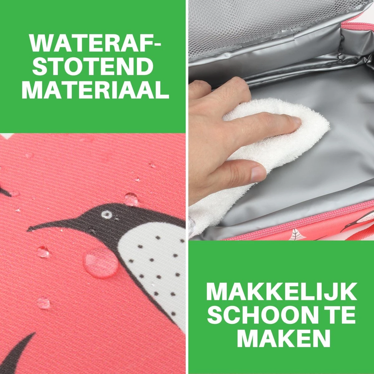Brisby 4 Laags Geïsoleerde Koeltas - Lunchtas 1.5 Liter - Roze Pinguïn 6 Brisby 4 Laags Geïsoleerde Koeltas - Lunchtas 1.5 Liter - Roze Pinguïn - Afbeelding 6