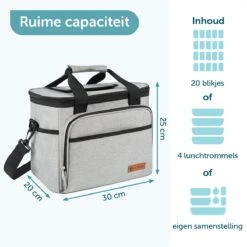 ForDig Koeltas L Grijs (15 Liter) - Gemaakt Van 600D Polyester Met PEVA-Voering - Ruimte Voor 20 Blikjes Of 10 Halve Liter Flessen - Opvouwbaar Koel Tas Met Easy-Acces Flap - Ruimte Voor Bestek - Picknick Cool Bag - Coolerbag - Grote Cooler 8 ForDig Koeltas L Grijs (15 Liter) - Gemaakt Van 600D Polyester Met PEVA-Voering - Ruimte Voor 20 Blikjes Of 10 Halve Liter Flessen - Opvouwbaar Koel Tas Met Easy-Acces Flap - Ruimte Voor Bestek - Picknick Cool Bag - Coolerbag - Grote Cooler -Buitenkampeer Winkel 1200x1200 1542
