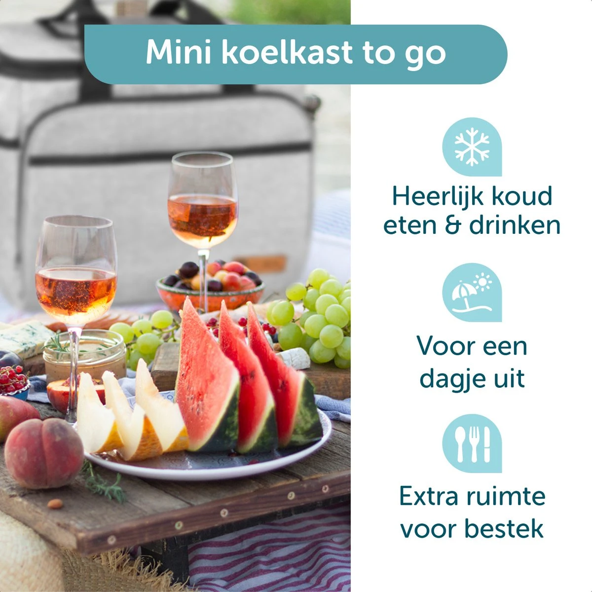 ForDig Koeltas L Grijs (15 Liter) - Gemaakt Van 600D Polyester Met PEVA-Voering - Ruimte Voor 20 Blikjes Of 10 Halve Liter Flessen - Opvouwbaar Koel Tas Met Easy-Acces Flap - Ruimte Voor Bestek - Picknick Cool Bag - Coolerbag - Grote Cooler 3 ForDig Koeltas L Grijs (15 Liter) - Gemaakt Van 600D Polyester Met PEVA-Voering - Ruimte Voor 20 Blikjes Of 10 Halve Liter Flessen - Opvouwbaar Koel Tas Met Easy-Acces Flap - Ruimte Voor Bestek - Picknick Cool Bag - Coolerbag - Grote Cooler - Afbeelding 3