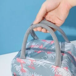 Koeltas - Lunchtas - Volwassenen En Kinderen - Compact & Handig: Zomer - Picknick -School - Lunch - Werk - Grijs Flamingo -Buitenkampeer Winkel 1200x1200 1558