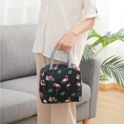 Koeltas - Lunchtas - Volwassenen En Kinderen - Compact & Handig: Zomer - Picknick -School - Lunch - Werk - Zwart Flamingo -Buitenkampeer Winkel 1200x1200 1620