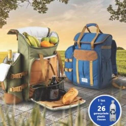 Cabinmax Koeltas - Koelrugzak - Picknick - Picknicktas Met Flessenhouder - Koelrugtas 24L - Olive Green -Buitenkampeer Winkel 1200x1200 1650