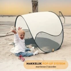 Deryan Luxe Pop Up Strandtent - Anti-UV 50+ - Cream -Buitenkampeer Winkel 1200x1200 169