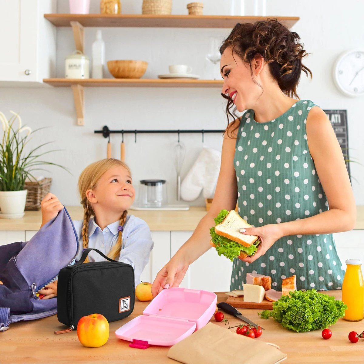 Brisby 4 Laags Geïsoleerde Koeltas - Lunchtas 1.5 Liter - Zwart 3 Brisby 4 Laags Geïsoleerde Koeltas - Lunchtas 1.5 Liter - Zwart - Afbeelding 3