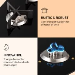 Trifecta 6 Gaskookplaat 6-pits Grote, Normale En Extra Glaskeramische Branders -Buitenkampeer Winkel 1200x1200 1836