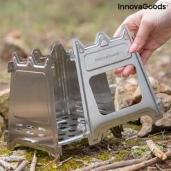 Innovagoods INKLAPBARE STALEN CAMPINGOVEN FLAMET - Camping Oven - Mini Oven - Camping Oventje - Oventje Camping - Mini Oven Vrijstaand - Mini Oventje -Buitenkampeer Winkel 1200x1200 1864