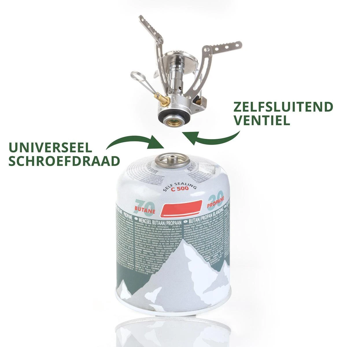 MacGyver Gasbrander Mini RVS - Camping Kookstel - Kookbrander - 10 Cm - Elektronische Ontsteking 4 MacGyver Gasbrander Mini RVS - Camping Kookstel - Kookbrander - 10 Cm - Elektronische Ontsteking - Afbeelding 4