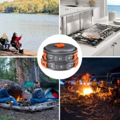 Camping Outdoor Kookset 13-delig Camping Servies En Pannen Pannenset Keukengerei - BPA-vrij & Geen Giftige Stoffen - Opvouwbaar & Licht - Ideaal Voor Reizen, Festival, Wandelen -Buitenkampeer Winkel 1200x1200 1980