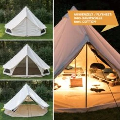 Skandika Tipii 400 Canvas Tent – Tipi-tenten – 8 Persoons Familietent - Campingtent – Muggengaas – 250 Cm Stahoogte – 400 Cm Diameter – 4000 Mm Waterkolom – Indische Tent, Partytent, Festivaltent – Outdoor, Camping, Tuin – Kamperen – Wit -Buitenkampeer Winkel 1200x1200 199