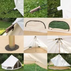 Skandika Tipii 400 Canvas Tent – Tipi-tenten – 8 Persoons Familietent - Campingtent – Muggengaas – 250 Cm Stahoogte – 400 Cm Diameter – 4000 Mm Waterkolom – Indische Tent, Partytent, Festivaltent – Outdoor, Camping, Tuin – Kamperen – Wit -Buitenkampeer Winkel 1200x1200 201
