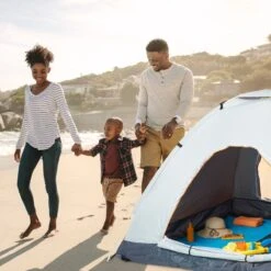 Relaxdays Strandtent Pop-up - Omkleedtent - 145x180 Cm - 2-3 Personen - Beachtent -compact - Oranje -Buitenkampeer Winkel 1200x1200 208