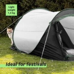 JEMIDI Tweepersoons Pop-up Tent - Opgooitent, Werptent Voor 2 Personen - Ideaal Als Festivaltent Of Kampeertent - Verschillende Kleuren -Buitenkampeer Winkel 1200x1200 221