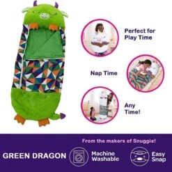 Draak Slaapzak -160 Cms | Kinderslaapzak | Slaapzak Junior | Nappers | Children Sleeping Bag | Kinderen Slaapzak | Super Soft 2 In 1 Fun Pillow &Sleepy For Boys | Draak Slaapzak | Zachte Slaapzak | Knuffel Slaapzak | 2 In 1 Slaapzak | Kinderen -Buitenkampeer Winkel 1200x1200 345