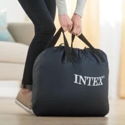 Intex Luchtbed - 2-Persoons - 152 X 203 X 33 Cm - Grijs - Met Ingebouwde Pomp, Hoeslaken Wit En Reparatieset -Buitenkampeer Winkel 1200x1200 497