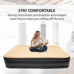 Merkloos Avenli 88030 Hoog Verhoogd Gevlokt Luchtbed | Queensize | Ingebouwde Pompen | Snelle En Gemakkelijke Inflatie -Buitenkampeer Winkel 1200x1200 499