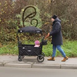 FableKids LEO X4Plus Opvouwbare Wagen Met Dak Fossil Grey -Buitenkampeer Winkel 1200x1200 619