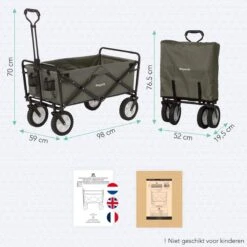 LifeGoods Bolderkar - Opvouwbaar - Draaibare Wielen - 2 Standen - 70KG Draagkracht - Groen 15 LifeGoods Bolderkar - Opvouwbaar - Draaibare Wielen - 2 Standen - 70KG Draagkracht - Groen -Buitenkampeer Winkel 1200x1200 671