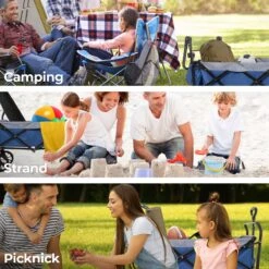 LifeGoods Bolderkar - Opvouwbaar - Tot 120KG - 103L - Extra Draagtas En Duwstang - Wasbaar Polyester - 98x45cm - Blauw/Grijs -Buitenkampeer Winkel 1200x1200 677