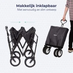 LifeGoods Bolderkar - Opvouwbaar - Draaibare Wielen - 2 Standen - 70KG Draagkracht - Zwart 11 LifeGoods Bolderkar - Opvouwbaar - Draaibare Wielen - 2 Standen - 70KG Draagkracht - Zwart -Buitenkampeer Winkel 1200x1200 705