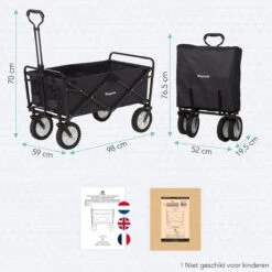 LifeGoods Bolderkar - Opvouwbaar - Draaibare Wielen - 2 Standen - 70KG Draagkracht - Zwart 15 LifeGoods Bolderkar - Opvouwbaar - Draaibare Wielen - 2 Standen - 70KG Draagkracht - Zwart -Buitenkampeer Winkel 1200x1200 709