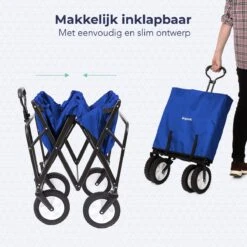 LifeGoods Bolderkar - Opvouwbaar - Draaibare Wielen - 2 Standen - 70KG Draagkracht - Blauw 11 LifeGoods Bolderkar - Opvouwbaar - Draaibare Wielen - 2 Standen - 70KG Draagkracht - Blauw -Buitenkampeer Winkel 1200x1200 733