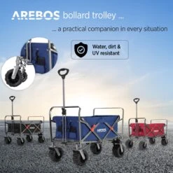 AREBOS Handkar | Transportwagen | Apparatuurwagen | Opvouwbaar | Blauw 14 AREBOS Handkar | Transportwagen | Apparatuurwagen | Opvouwbaar | Blauw -Buitenkampeer Winkel 1200x1200 744