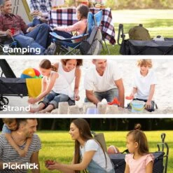 LifeGoods Bolderkar - Opvouwbaar - Tot 120KG - 103L - Extra Draagtas En Duwstang - Wasbaar Polyester - 98x45cm - Zwart/Grijs -Buitenkampeer Winkel 1200x1200 760