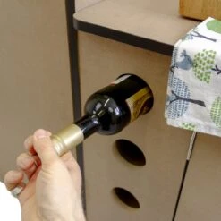 Camper Keuken MDF - Linkerkant EU - Inclusief Kledingstang + Wijnrek - Onbewerkt - Inbouw Kasten Inrichting Kampeerauto Caravan -Buitenkampeer Winkel 1200x1200 852