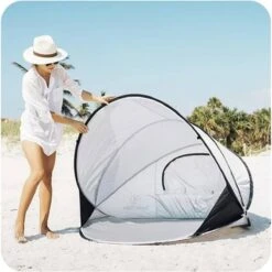 Deryan Luxe Pop Up Strandtent XXL - Anti-UV 50+ - Zilver -Buitenkampeer Winkel 1200x1200 88