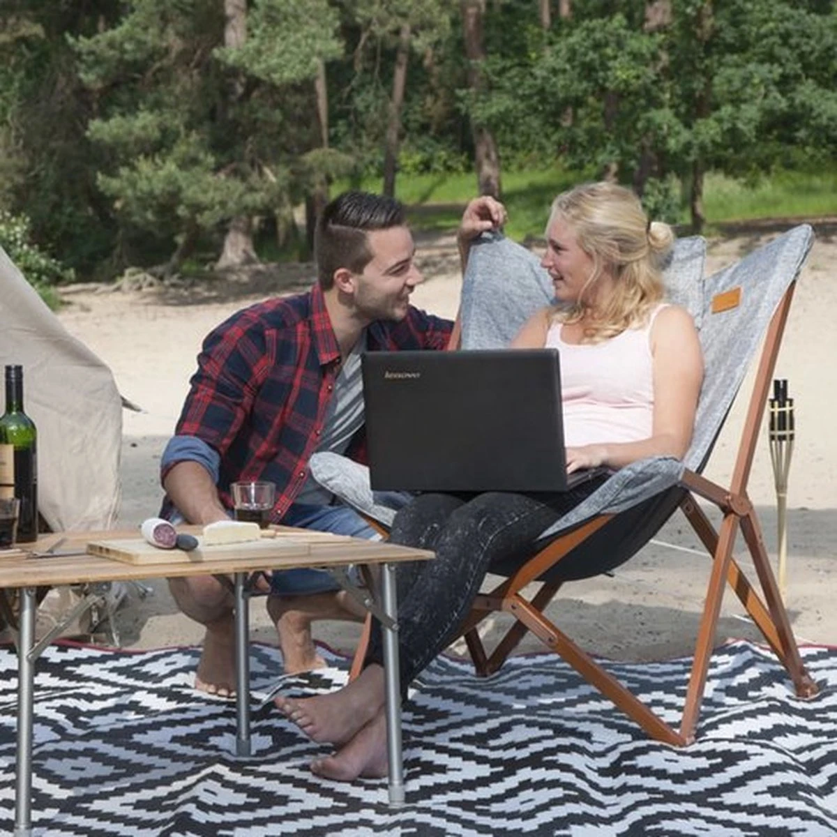 Bo-Camp - Urban Outdoor - Relaxstoel - Bloomsbury - L - Oxford Polyester - Grijs 13 Bo-Camp - Urban Outdoor - Relaxstoel - Bloomsbury - L - Oxford Polyester - Grijs - Afbeelding 13