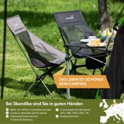 Skandika Campingstoel Compact SET – Campingstoelen – Campingstoel Tot 150 Kg Belastbaar - Kampeerstoel, Visstoel, Kleine Pakmaat, Opvouwbaar, Stabiel, Licht, Comfortabel Gepolsterd – Draagtas Meegeleverd – Vouwstoel – Kampeermeubelen – Grijs -Buitenkampeer Winkel 1200x1200 927