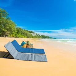 Strandmat Opvouwbaar Met Schouderband - Strandstoel Grijs 145x47x52 -Buitenkampeer Winkel 1200x1200 943